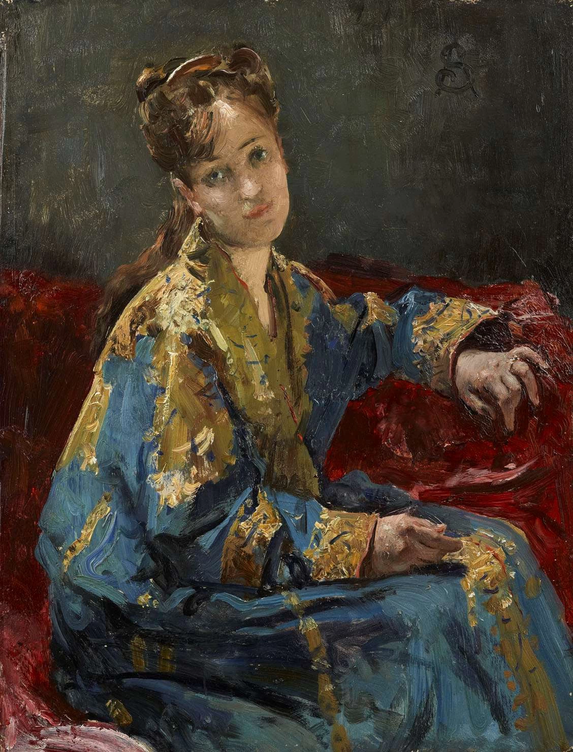 Alfred Émile Stevens - 146, Ragazza che indossa un kimono
